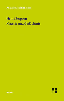 E-Book (pdf) Materie und Gedächtnis von Henri Bergson
