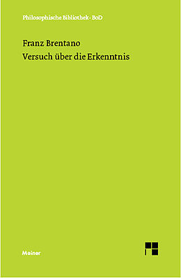 E-Book (pdf) Versuch über die Erkenntnis von Franz Brentano