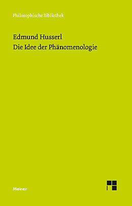 E-Book (pdf) Die Idee der Phänomenologie von Edmund Husserl