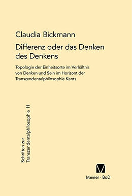 E-Book (pdf) Differenz oder das Denken des Denkens von Claudia Bickmann