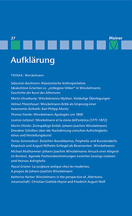 E-Book (pdf) Aufklärung, Band 27: Winckelmann von 