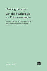 E-Book (pdf) Von der Psychologie zur Phänomenologie von Henning Peucker