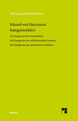 Fester Einband Kategorienlehre von Eduard von Hartmann