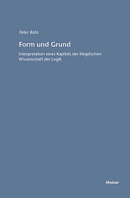 E-Book (pdf) Form und Grund von Peter Rohs