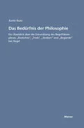 E-Book (pdf) Das Bedürfnis der Philosophie von Kunio Kozu