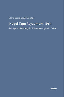 E-Book (pdf) Hegel-Tage Royaumont 1964 von 