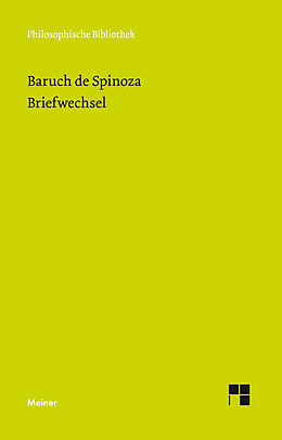 Kartonierter Einband Briefwechsel von Baruch de Spinoza