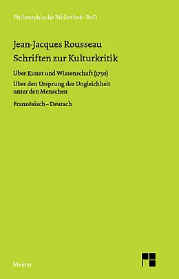 E-Book (pdf) Schriften zur Kulturkritik von Jean-Jacques Rousseau