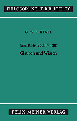 E-Book (pdf) Jenaer Kritische Schriften (III) von Georg Wilhelm Friedrich Hegel