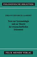 E-Book (pdf) Texte zur Systematologie und zur Theorie der wissenschaftlichen Erkenntnis von Johann Heinrich Lambert