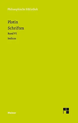 E-Book (pdf) Schriften. Band VI. Indices von Plotin