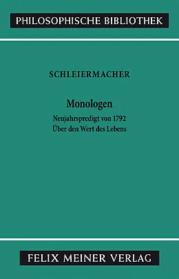 E-Book (pdf) Monologen von Friedrich Daniel Ernst Schleiermacher