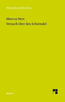 E-Book (pdf) Versuch über den Schwindel von Marcus Herz