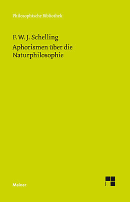 Kartonierter Einband Aphorismen über die Naturphilosophie von Friedrich Wilhelm Joseph Schelling
