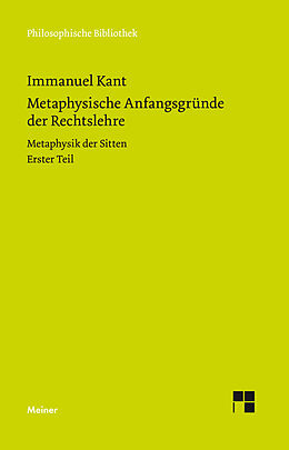 E-Book (pdf) Metaphysische Anfangsgründe der Rechtslehre von Immanuel Kant