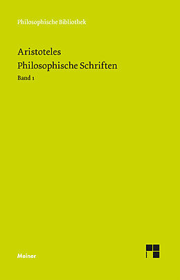 Fester Einband Philosophische Schriften. Band 1 von Aristoteles