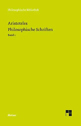 E-Book (pdf) Philosophische Schriften. Band 1 von Aristoteles