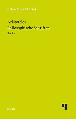 E-Book (epub) Philosophische Schriften. Band 5 von Aristoteles