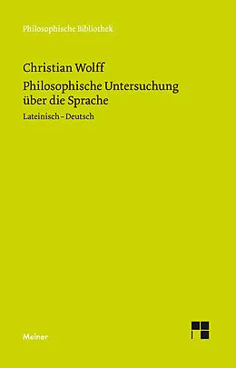 E-Book (pdf) Philosophische Untersuchung über die Sprache von Christian Wolff
