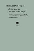 E-Book (pdf) »Anschauung« als operativer Begriff von Hans-Joachim Pieper