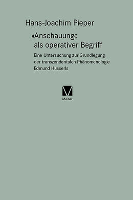 E-Book (pdf) »Anschauung« als operativer Begriff von Hans-Joachim Pieper