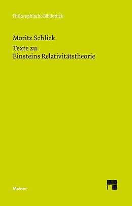 E-Book (pdf) Texte zu Einsteins Relativitätstheorie von Moritz Schlick