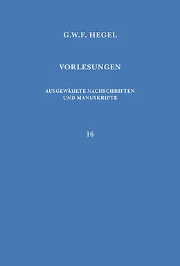 E-Book (pdf) Vorlesungen über die Philosophie der Natur von Georg Wilhelm Friedrich Hegel