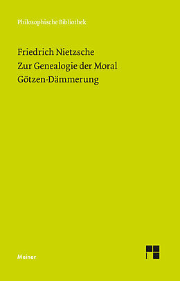 Kartonierter Einband Zur Genealogie der Moral (1887). Götzen-Dämmerung (1889) von Friedrich Nietzsche
