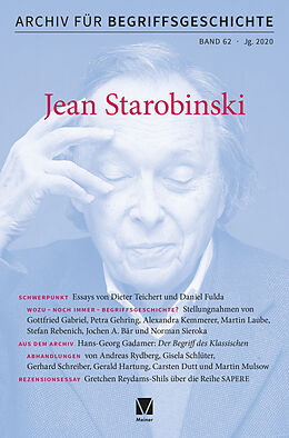 Kartonierter Einband Archiv für Begriffsgeschichte. Band 62: Jean Starobinski von 