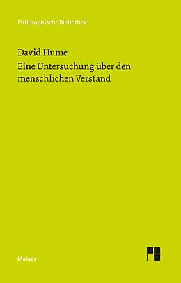 E-Book (pdf) Eine Untersuchung über den menschlichen Verstand von David Hume