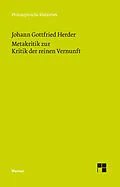 E-Book (pdf) Metakritik zur Kritik der reinen Vernunft von Johann Gottfried Herder