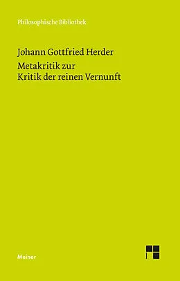 E-Book (pdf) Metakritik zur Kritik der reinen Vernunft von Johann Gottfried Herder