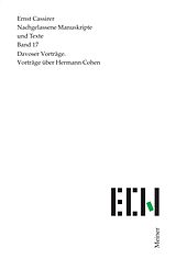 E-Book (pdf) Davoser Vorträge. Vorträge über Hermann Cohen von Ernst Cassirer