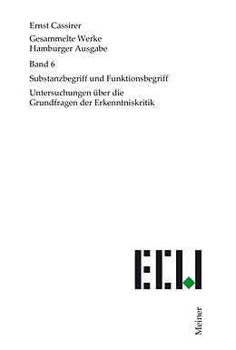 E-Book (pdf) Substanzbegriff und Funktionsbegriff von Ernst Cassirer