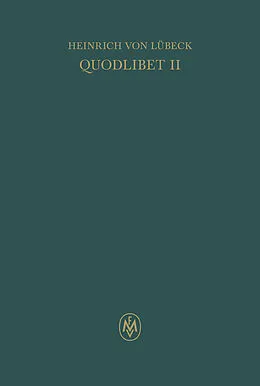 E-Book (pdf) Quodlibet secundum von Heinrich von Lübeck