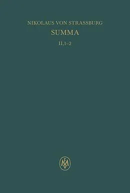 E-Book (pdf) Summa. Liber II. Tractatus 12 von Nikolaus von Straßburg