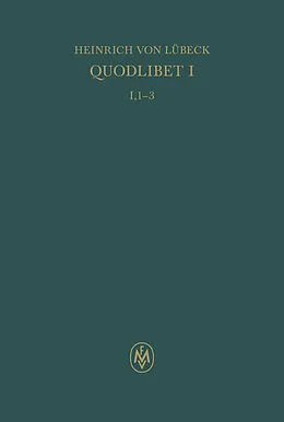 E-Book (pdf) Quodlibet primum von Heinrich von Lübeck