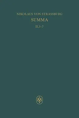 E-Book (pdf) Summa. Liber II. Tractatus 37 von Nikolaus von Straßburg