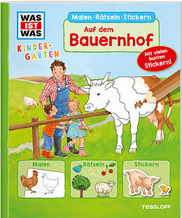 Paperback WAS IST WAS Kindergarten Malen Rätseln Stickern Auf dem Bauernhof von Ida Schuhmann