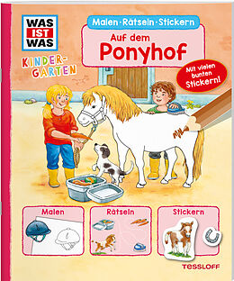 Paperback WAS IST WAS Kindergarten Malen Rätseln Stickern Auf dem Ponyhof von Sabine Schuck