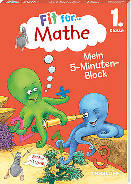 Kartonierter Einband Fit für Mathe 1. Klasse. Mein 5-Minuten-Block von Werner Zenker