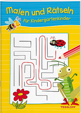 Geheftet Malen und Rätseln für Kindergartenkinder (Gelb) von 