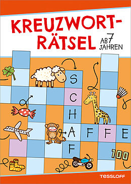 Paperback Kreuzworträtsel ab 7 Jahren (Rot/Schaf) von Die Rätselschmiede Christine Reguigne