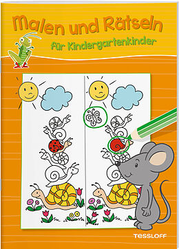 Fester Einband Malen und Rätseln für Kindergartenkinder (Orange) von Nadja Schwendemann, Oli Poppins, Sandra / Turnhofer, Kersti Schmidt