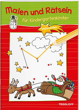 Paperback Malen und Rätseln für Kindergartenkinder. Weihnachten. von Nadja Schwendemann