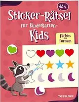 Geheftet Sticker-Rätsel für Kindergarten-Kids. Farben und Formen von Christine Thau