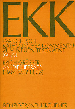 Paperback An die Hebräer, EKK XVII/3 von Erich Gräßer