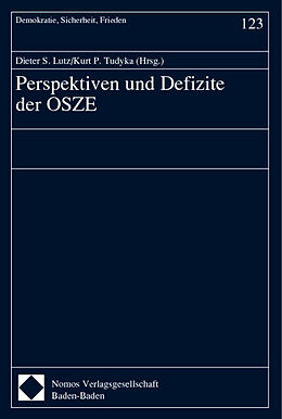 Kartonierter Einband Perspektiven und Defizite der OSZE von 