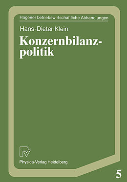 Kartonierter Einband Konzernbilanzpolitik von Hans-Dieter Klein