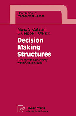 Kartonierter Einband Decision Making Structures von Mario S. Catalani, Giuseppe F. Clerico